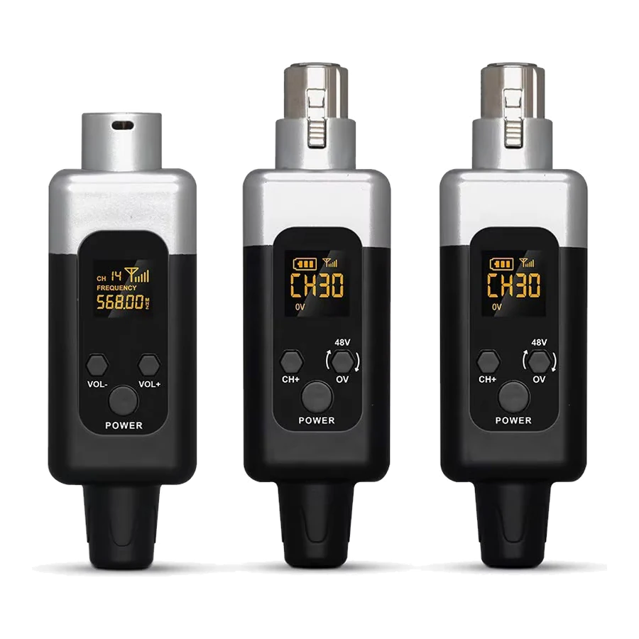 Système micro sans fil XLR avec alimentation fantôme